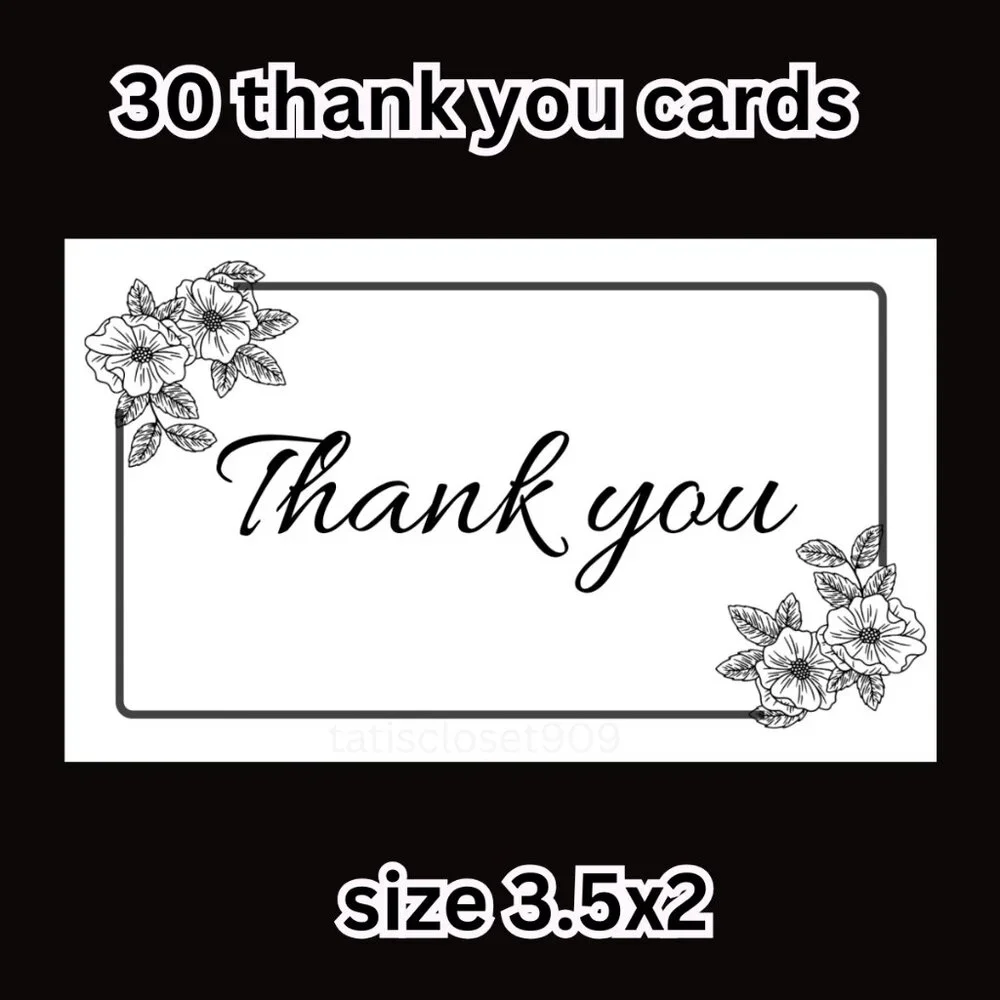 30 thank you for your order cards size 3.5x 2